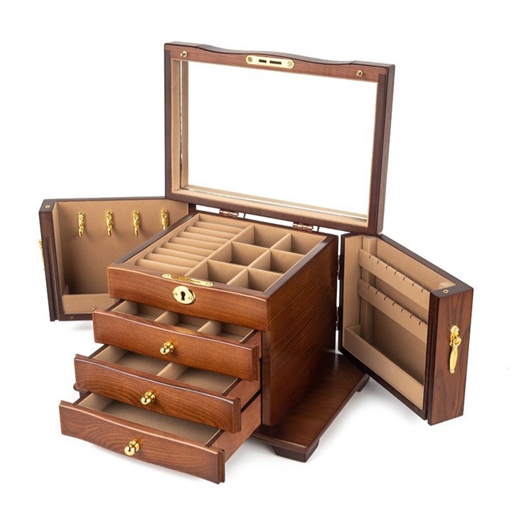 Supersize Jewelry Box With Lock Mirror
